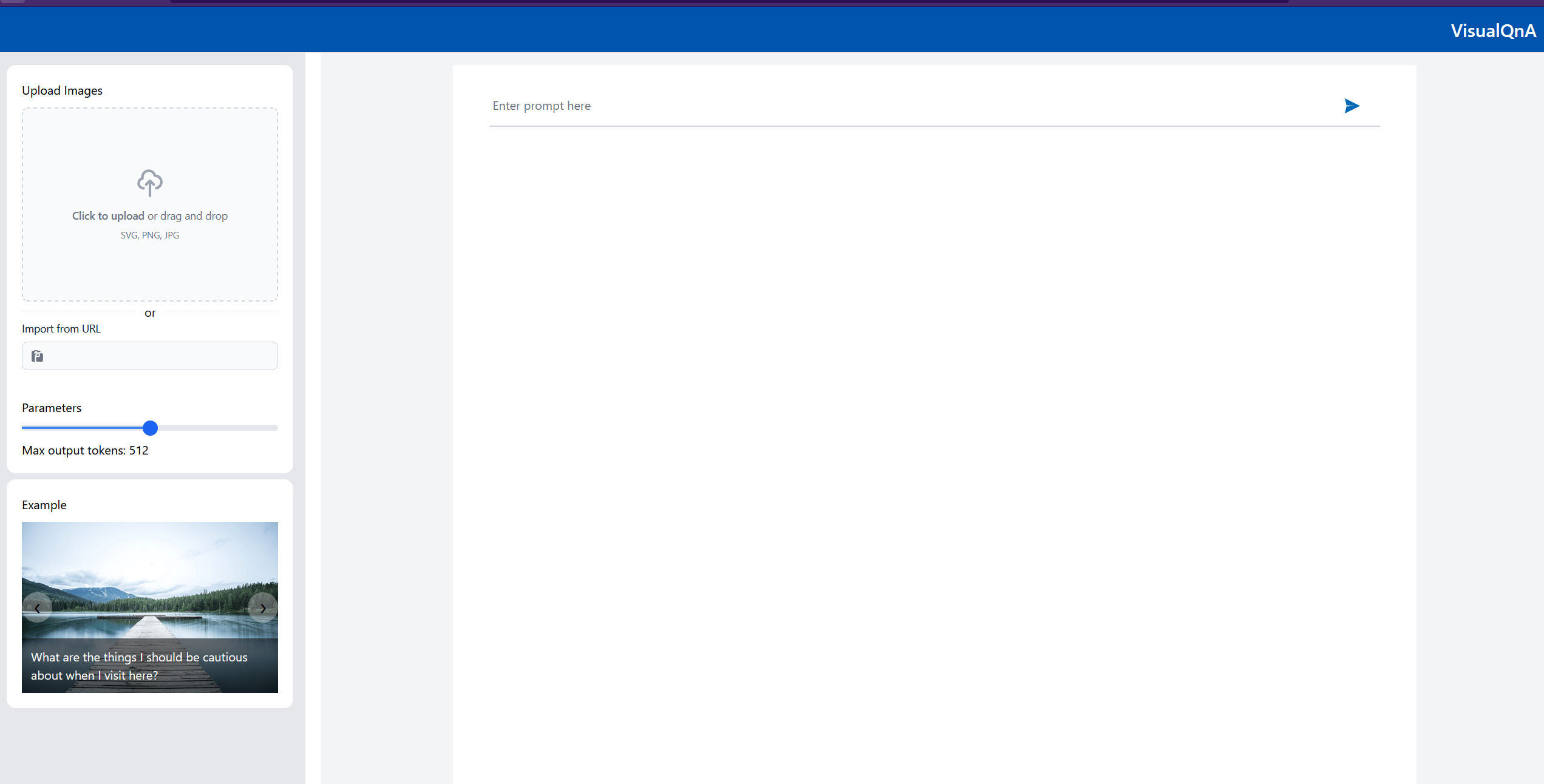 UI start page