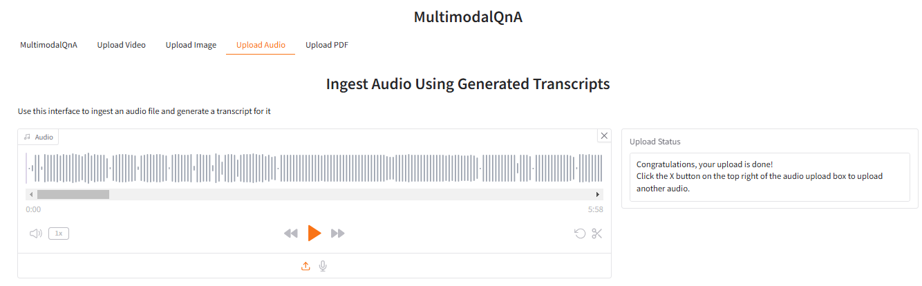 MultimodalQnA-audio-ingestion-screenshot