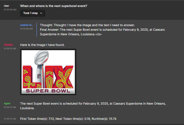 RAG enabled chatbot - Super Bowl query